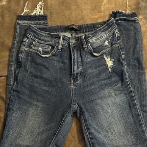 Judy Blue Women's Distressed Blue Skinny Jeans